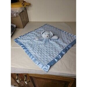 Pro Goleem Blue Bear Baby Security Blanket Lovey Minky Satin